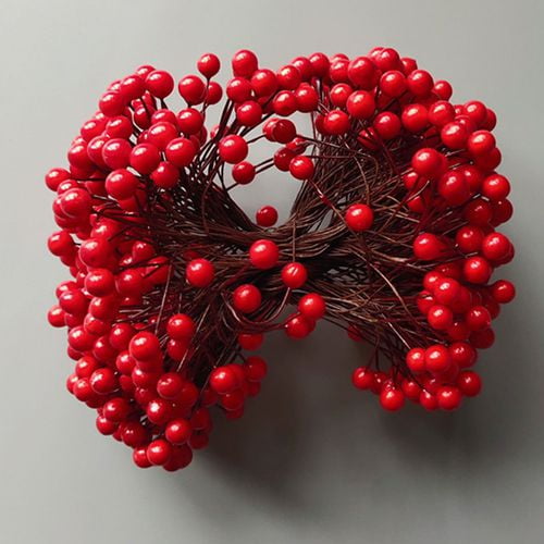 1//3x Artificial Pine Picks Christmas Red Berry Stems Tree Xmas Flower Decoration